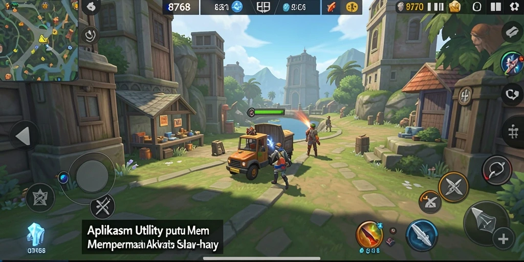 Tampilan antarmuka utama aplikasi Utility 8768.
