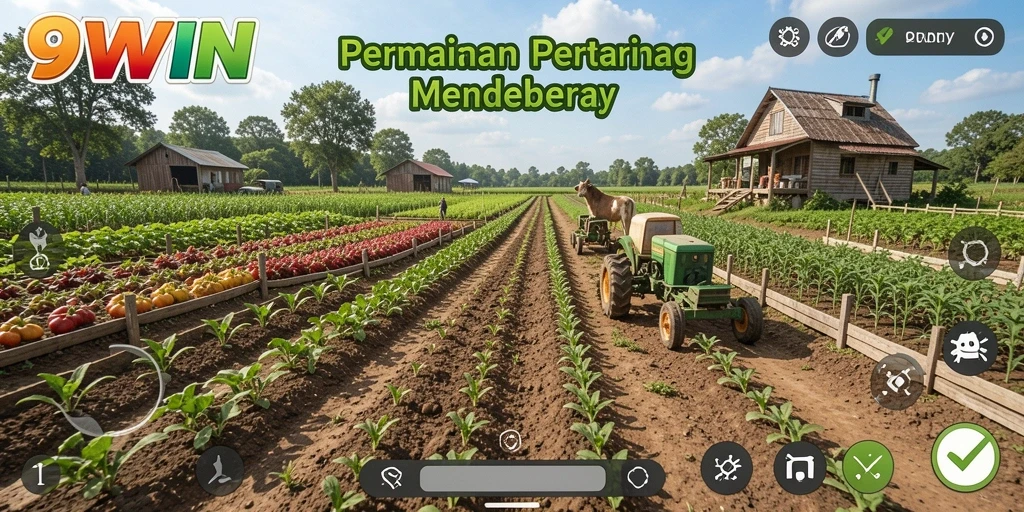 Gameplay 9WIN yang menarik dengan aktivitas bertani yang menyenangkan.