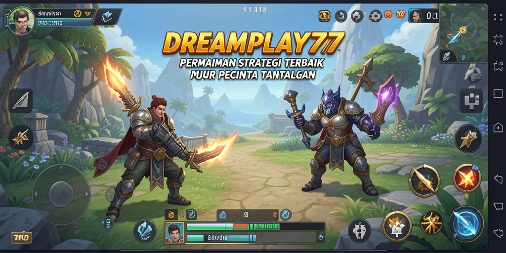 Tampilan gameplay strategis dari DREAMPLAY77 yang mendebarkan.