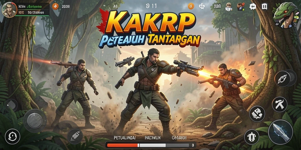 Screenshot gameplay KAKRP dengan aksi menegangkan dan grafis tajam.