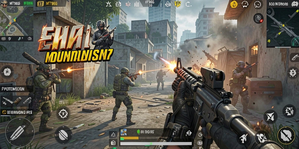 Gameplay intens dari MT966 menampilkan pertempuran taktis yang mendebarkan.
