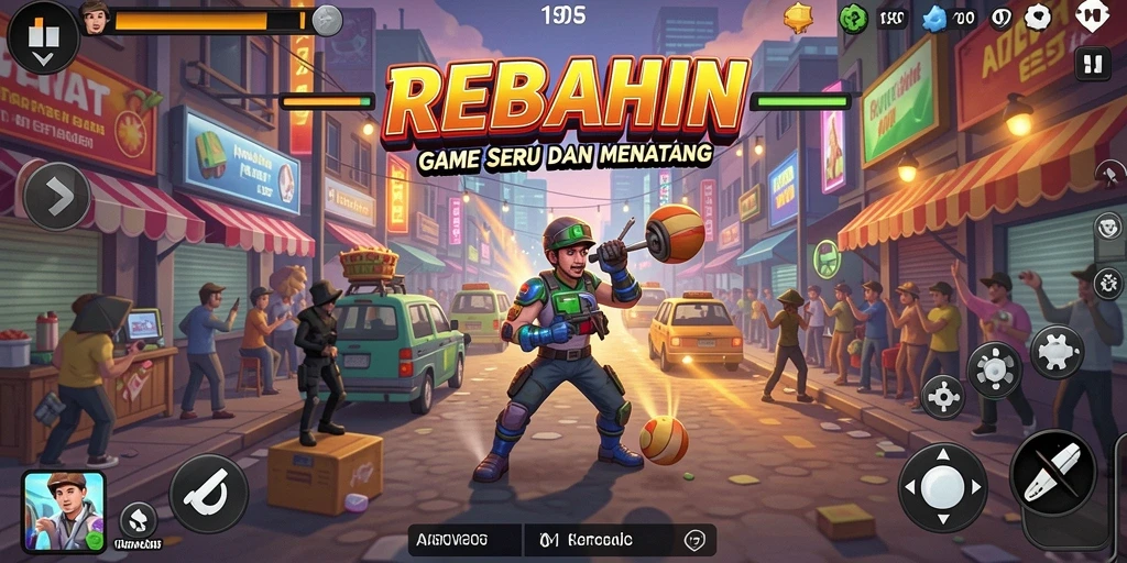 Menampilkan gameplay seru dan menantang dari REBAHIN.