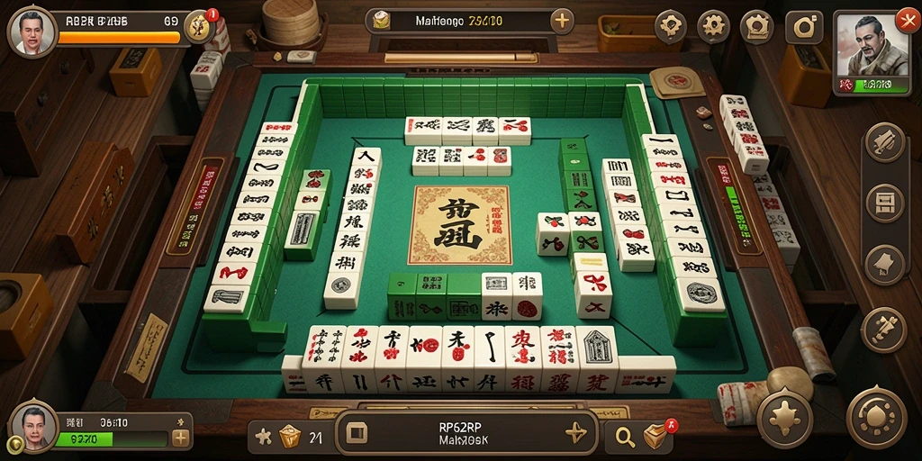 Tangkapan layar gameplay RP62RP menampilkan aksi seru permainan Mahjong.