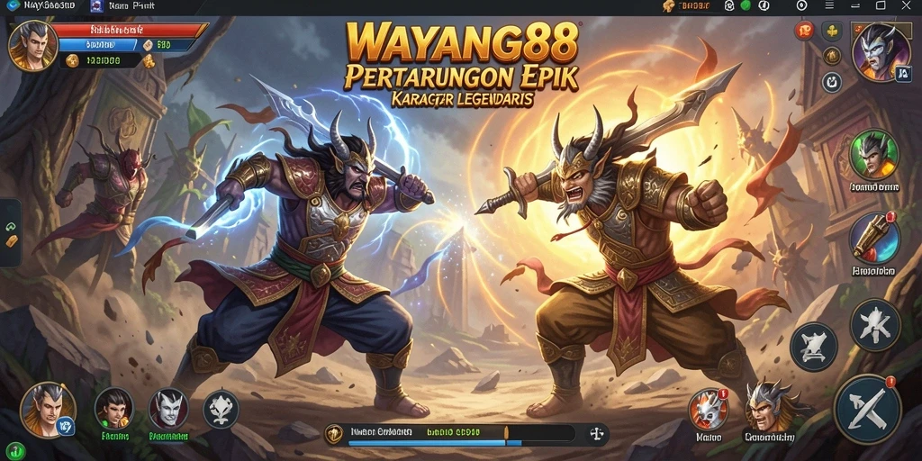 Tampilan gameplay seru dan dinamis dalam WAYANG88.