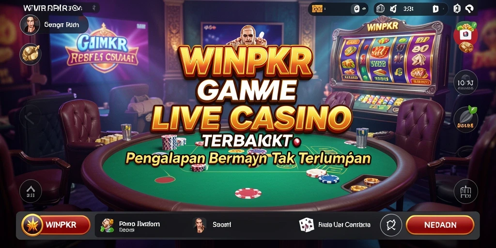 Tampilan menarik gameplay Live Casino WINPKR dengan dealer langsung.