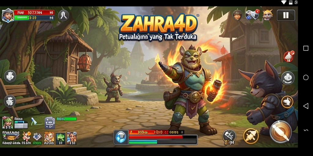 Tangkapan layar ZAHRA4D menampilkan aksi seru dalam permainan petualangan.